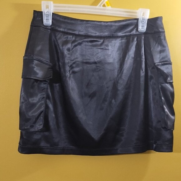 Windsor Silk-Like Black Mini Skirt M - Picture 4 of 8